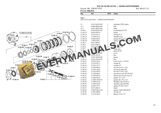Hurlimann XM 120 T4i HI-LEVEL (ZKDBA502W0TH20001) Tractor Parts Catalog PDF 7 Hurlimann XM 120 T4i HI-LEVEL (ZKDBA502W0TH20001) Tractor Parts Catalog PDF - Image 5