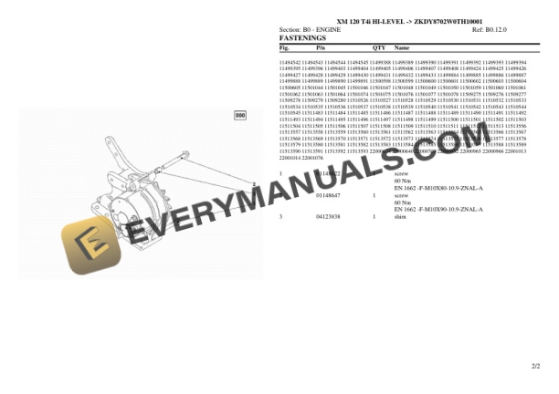Hurlimann XM 120 T4i HI-LEVEL (ZKDY8702W0TH10001) Tractor Parts Catalog PDF 4 Hurlimann XM 120 T4i HI-LEVEL (ZKDY8702W0TH10001) Tractor Parts Catalog PDF - Image 2