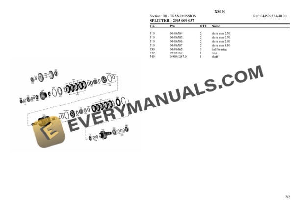 Hurlimann XM 90 Tractor Parts Catalog PDF 4 Hurlimann XM 90 Tractor Parts Catalog PDF - Image 2