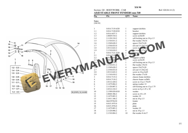 Hurlimann XM 90 Tractor Parts Catalog PDF 5 Hurlimann XM 90 Tractor Parts Catalog PDF - Image 3