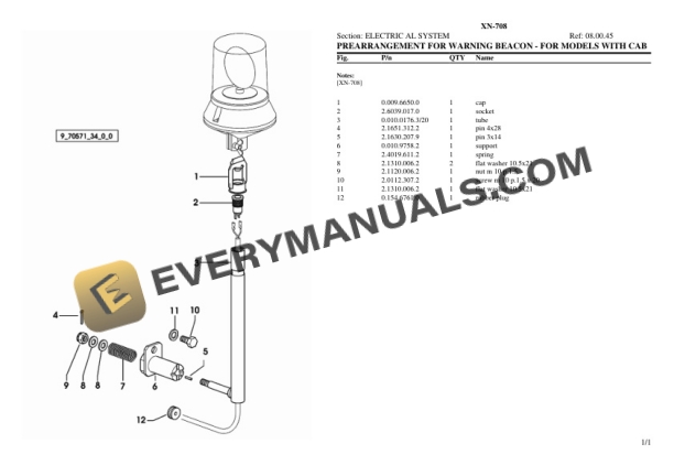 Hurlimann XN-708 Tractor Parts Catalog PDF 6 Hurlimann XN-708 Tractor Parts Catalog PDF - Image 4