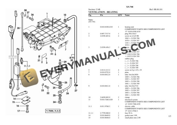 Hurlimann XN-708 Tractor Parts Catalog PDF 7 Hurlimann XN-708 Tractor Parts Catalog PDF - Image 5