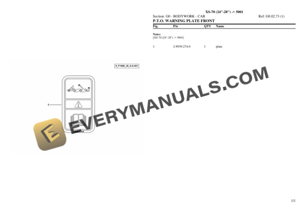 Hurlimann XS-70 (24''-28'') (5001) Tractor Parts Catalog PDF 5 Hurlimann XS-70 (24''-28'') (5001) Tractor Parts Catalog PDF - Image 3