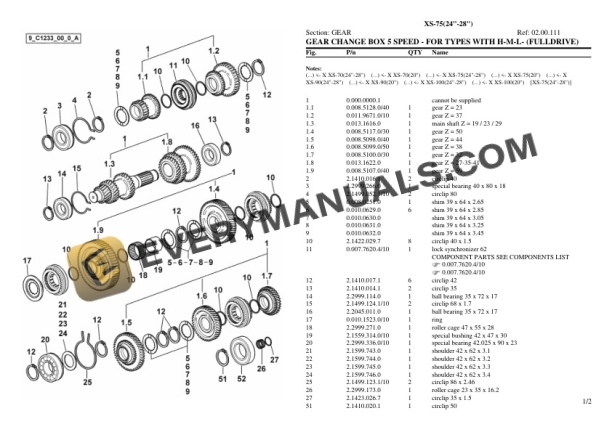 Hurlimann XS-75 (24''-28'') Tractor Parts Catalog PDF 4 Hurlimann XS-75 (24''-28'') Tractor Parts Catalog PDF - Image 2