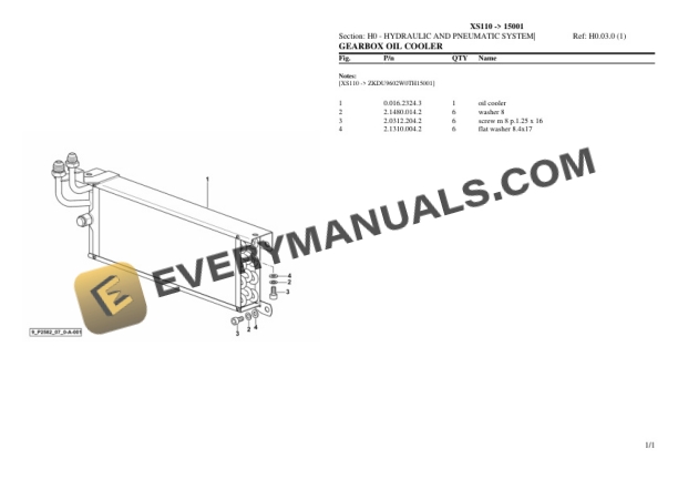 Hurlimann XS110 (15001) Tractor Parts Catalog PDF 6 Hurlimann XS110 (15001) Tractor Parts Catalog PDF - Image 4