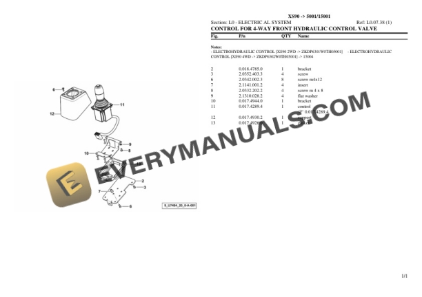 Hurlimann XS90 (5001 15001) Tractor Parts Catalog PDF 7 Hurlimann XS90 (5001 15001) Tractor Parts Catalog PDF - Image 5