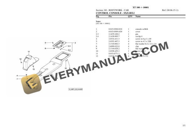 Hurlimann XT 100 (10001) Tractor Parts Catalog PDF 5 Hurlimann XT 100 (10001) Tractor Parts Catalog PDF - Image 3