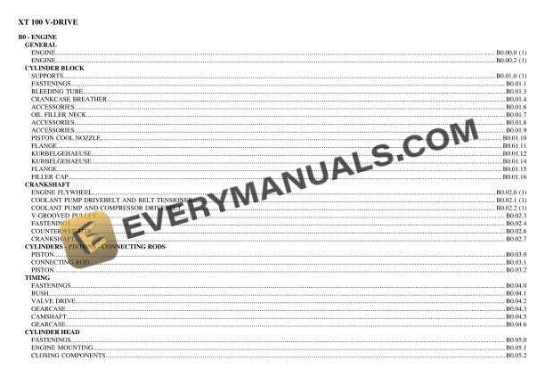 Hurlimann XT 100 V-DRIVE Tractor Parts Catalog PDF 1 hurlimann xt 100 v drive tractor parts catalog pdf 1