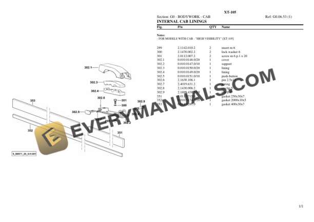 Hurlimann XT-105 Tractor Parts Catalog PDF 5 Hurlimann XT-105 Tractor Parts Catalog PDF - Image 3