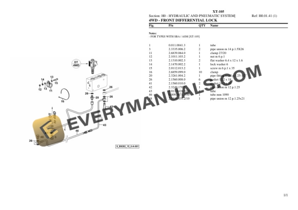 Hurlimann XT-105 Tractor Parts Catalog PDF 6 Hurlimann XT-105 Tractor Parts Catalog PDF - Image 4