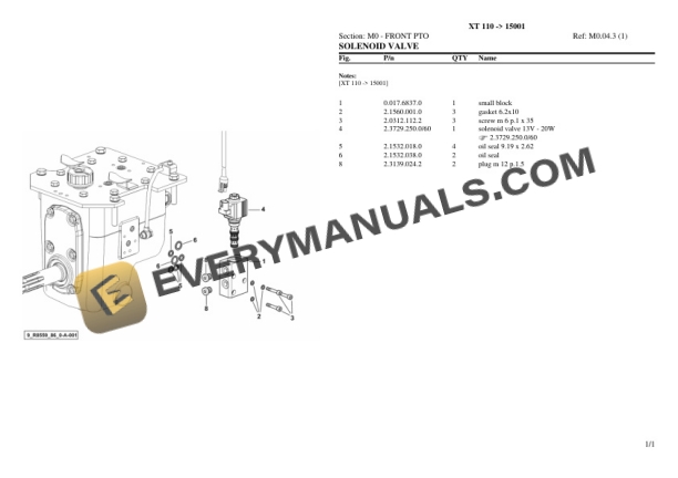 Hurlimann XT 110 (15001) Tractor Parts Catalog PDF 7 Hurlimann XT 110 (15001) Tractor Parts Catalog PDF - Image 5