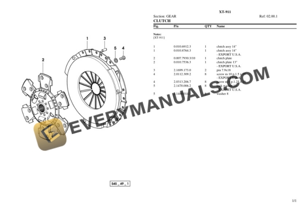Hurlimann XT-911 Tractor Parts Catalog PDF 4 Hurlimann XT-911 Tractor Parts Catalog PDF - Image 2