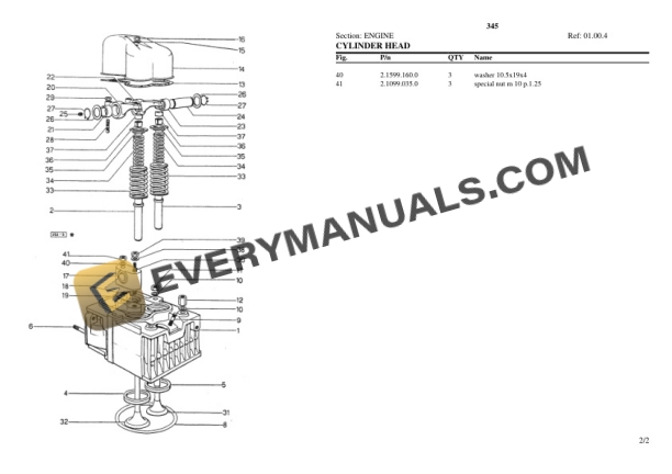 Lamborghini 345 Tractor Parts Catalog PDF-2