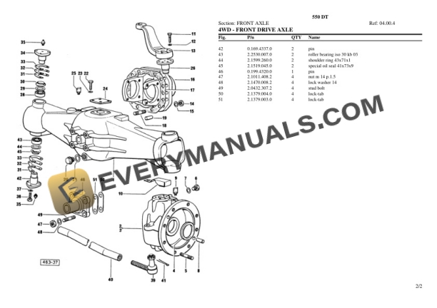 Lamborghini 550 DT Tractor Parts Catalog PDF 5 Lamborghini 550 DT Tractor Parts Catalog PDF-3