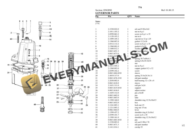 Lamborghini 774 Tractor Parts Catalog PDF-2