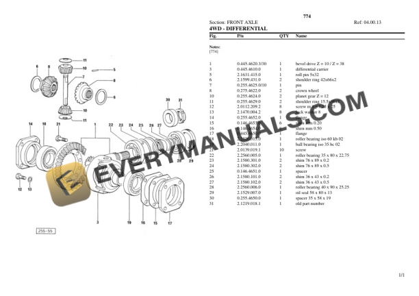 Lamborghini 774 Tractor Parts Catalog PDF-3