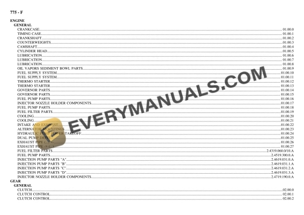 lamborghini 775 f tractor parts catalog pdf 1