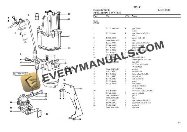 Lamborghini 775 - F Tractor Parts Catalog PDF-2