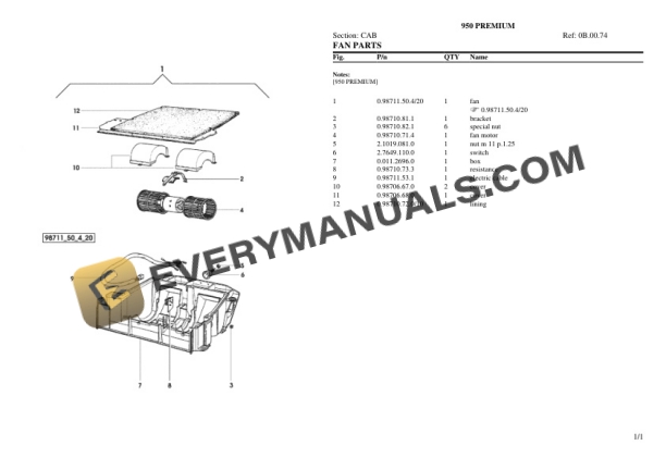 Lamborghini 950 PREMIUM Tractor Parts Catalog PDF 5 Lamborghini 950 PREMIUM Tractor Parts Catalog PDF-3