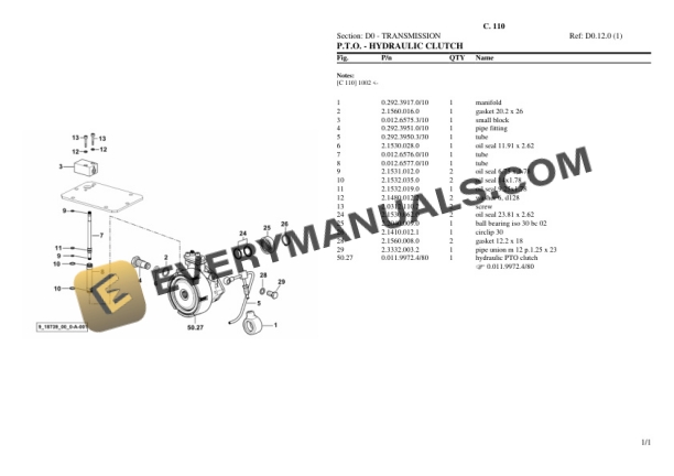 Lamborghini C. 110 Tractor Parts Catalog PDF 5 Lamborghini C. 110 Tractor Parts Catalog PDF - Image 3