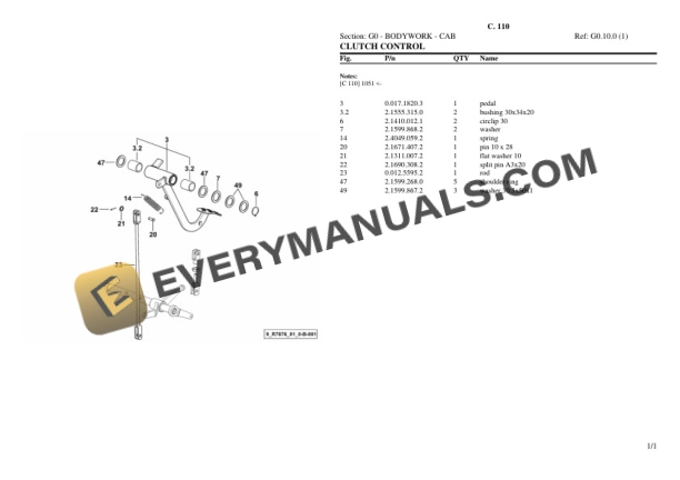 Lamborghini C. 110 Tractor Parts Catalog PDF 6 Lamborghini C. 110 Tractor Parts Catalog PDF - Image 4