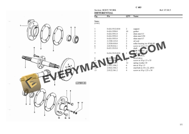 Lamborghini C 483 Tractor Parts Catalog PDF 5 Lamborghini C 483 Tractor Parts Catalog PDF-3