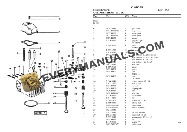 Lamborghini C 503 C 553 Tractor Parts Catalog PDF-2