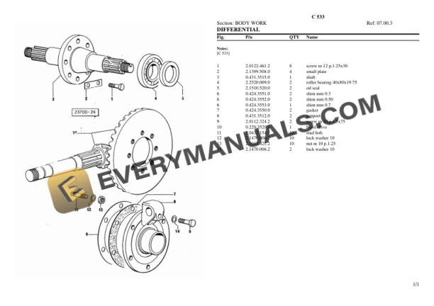Lamborghini C 533 Tractor Parts Catalog PDF 5 Lamborghini C 533 Tractor Parts Catalog PDF-3