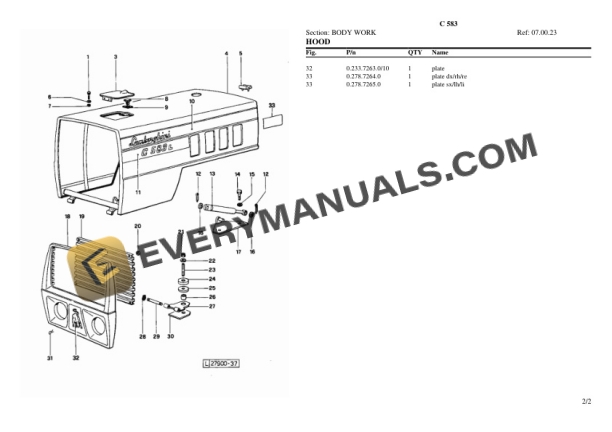 Lamborghini C 583 Tractor Parts Catalog PDF 6 Lamborghini C 583 Tractor Parts Catalog PDF-4
