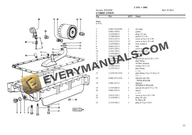 Lamborghini C 674 (1001) Tractor Parts Catalog PDF-2