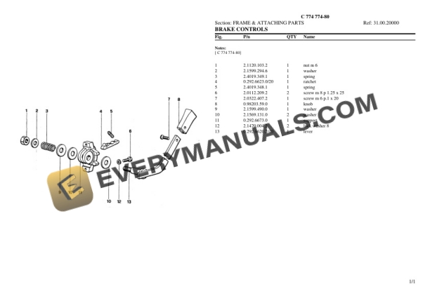 Lamborghini C 774 774-80 Tractor Parts Catalog PDF-4