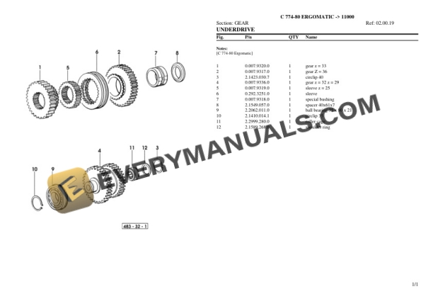 Lamborghini C 774-80 ERGOMATIC (11000) Tractor Parts Catalog PDF-3