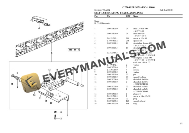 Lamborghini C 774-80 ERGOMATIC (11000) Tractor Parts Catalog PDF-5