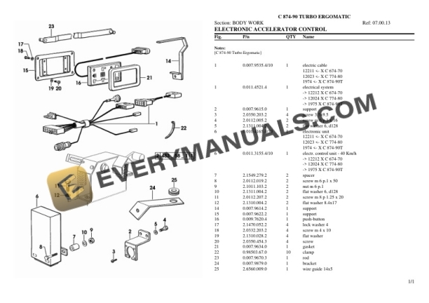 Lamborghini C 874-90 TURBO ERGOMATIC Tractor Parts Catalog PDF-4