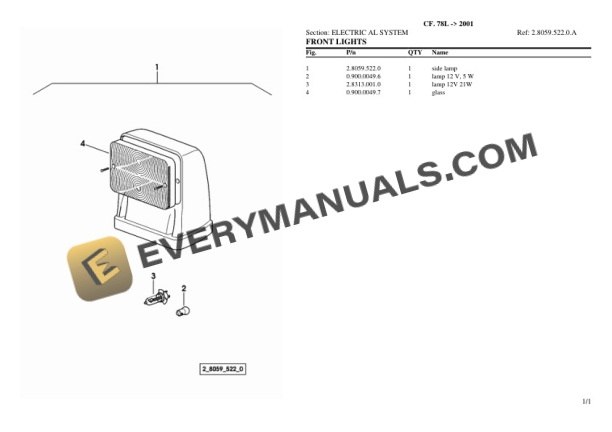 Lamborghini CF. 78L (2001) Tractor Parts Catalog PDF-5
