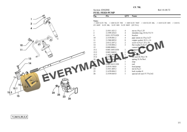 Lamborghini CF. 78L Tractor Parts Catalog PDF-2