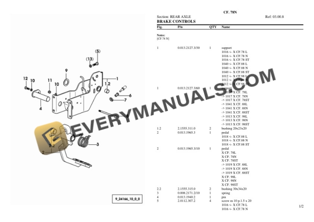 Lamborghini CF. 78N Tractor Parts Catalog PDF 5 Lamborghini CF. 78N Tractor Parts Catalog PDF-3