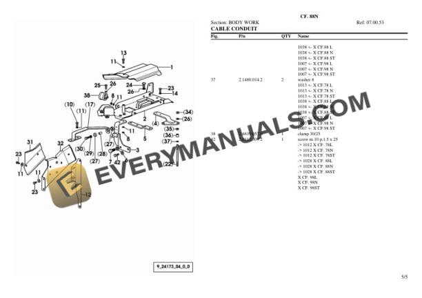 Lamborghini CF. 88N Tractor Parts Catalog PDF 6 Lamborghini CF. 88N Tractor Parts Catalog PDF-4