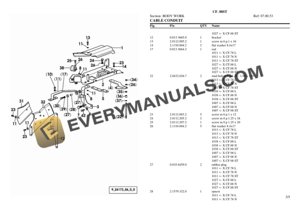 Lamborghini CF. 88ST Tractor Parts Catalog PDF 6 Lamborghini CF. 88ST Tractor Parts Catalog PDF-4