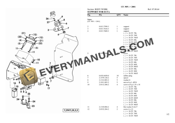 Lamborghini CF. 98N (2001) Tractor Parts Catalog PDF 6 Lamborghini CF. 98N (2001) Tractor Parts Catalog PDF-4