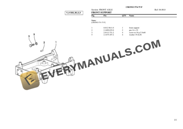 Lamborghini CRONO 574-75 F Tractor Parts Catalog PDF 5 Lamborghini CRONO 574-75 F Tractor Parts Catalog PDF-3