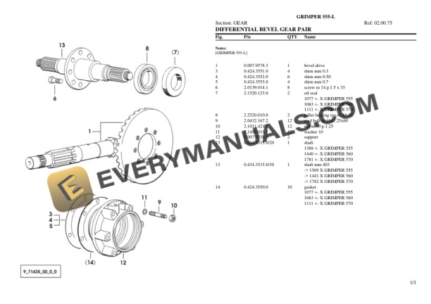 Lamborghini GRIMPER 555-L Tractor Parts Catalog PDF-3