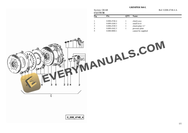 Lamborghini GRIMPER 560-L Tractor Parts Catalog PDF-3