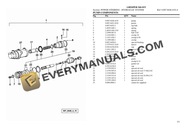 Lamborghini GRIMPER 560-SST Tractor Parts Catalog PDF-4
