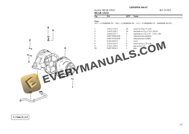 Lamborghini GRIMPER 560-ST Tractor Parts Catalog PDF 5 Lamborghini GRIMPER 560-ST Tractor Parts Catalog PDF-3