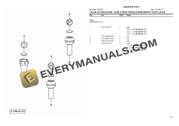 Lamborghini GRIMPER 570-N Tractor Parts Catalog PDF-3