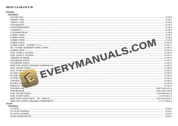lamborghini high clearance 90 tractor parts catalog pdf 1