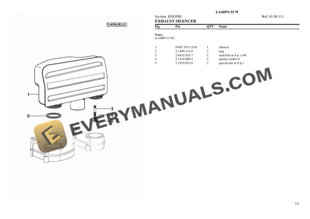 Lamborghini LAMPO 55 W Tractor Parts Catalog PDF-2