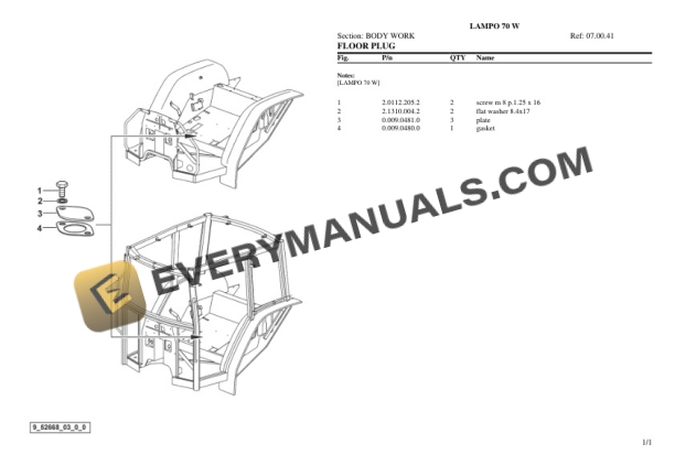 Lamborghini LAMPO 70 W Tractor Parts Catalog PDF-4