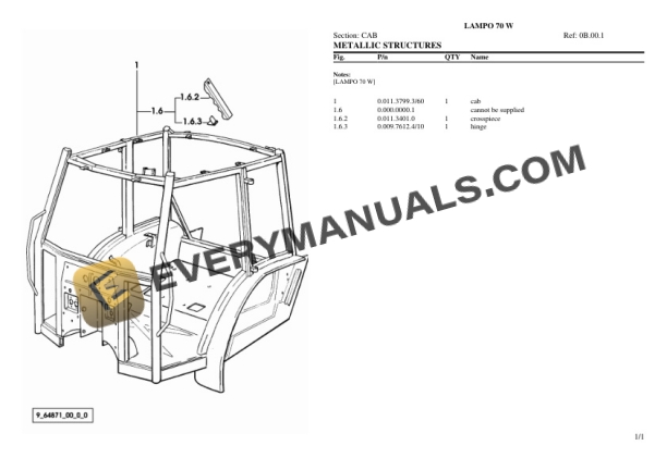 Lamborghini LAMPO 70 W Tractor Parts Catalog PDF-5